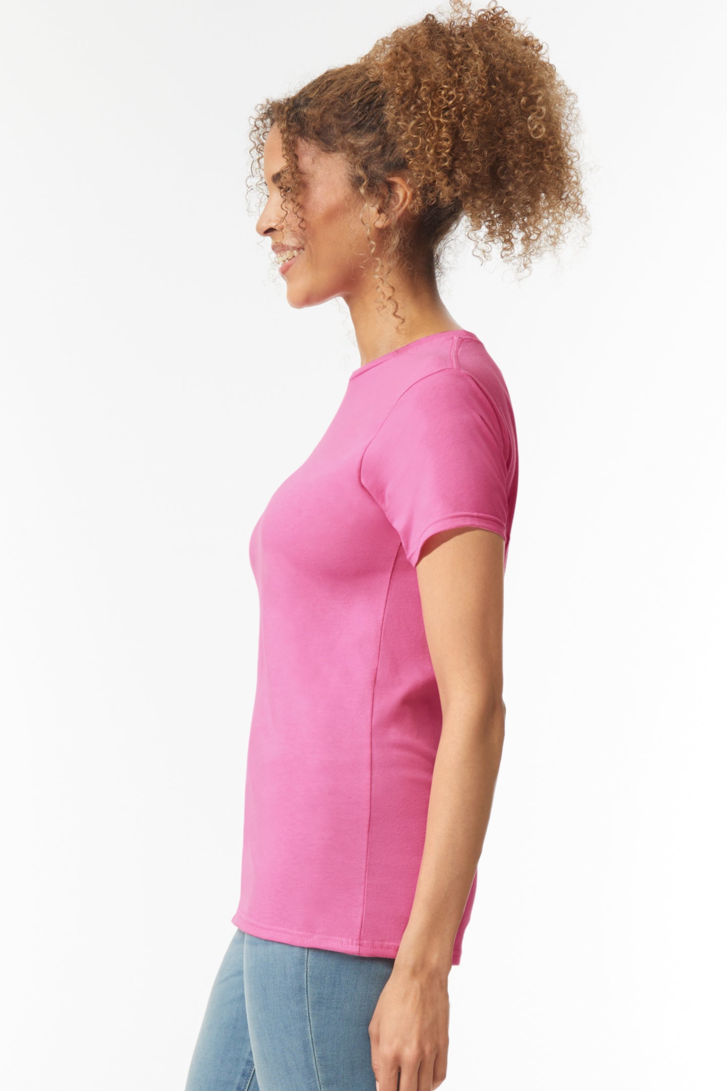 Maglietta T-shirt Donna Leggera Cotone Manica Corta