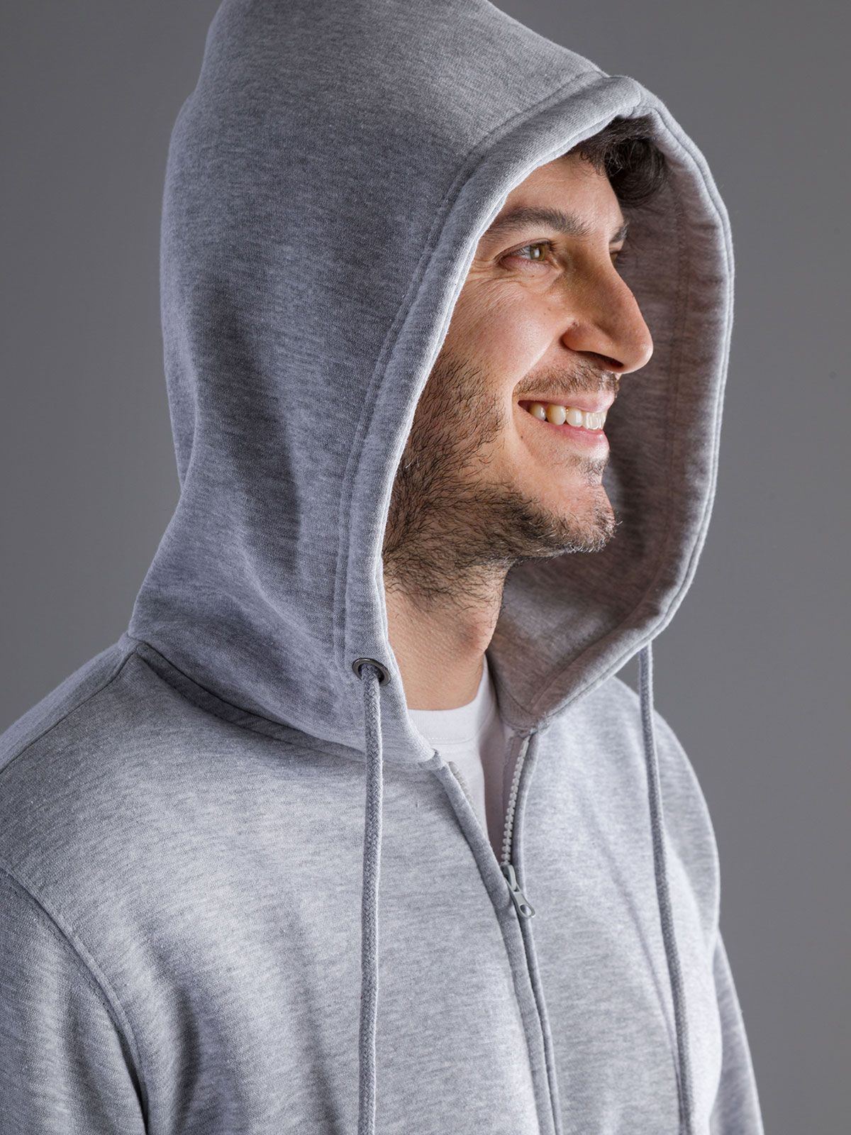 Felpa Cappuccio con Full-Zip Uomo Cotone Poliestere da Lavoro Workwear