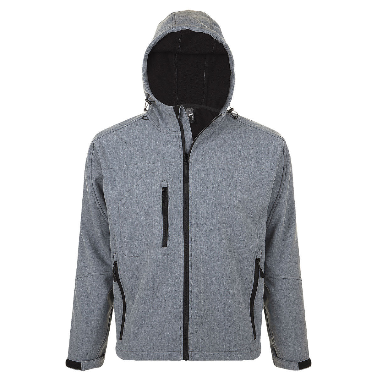 Giacca Uomo Softshell con Cappuccio in Poliestere Elasticizzato