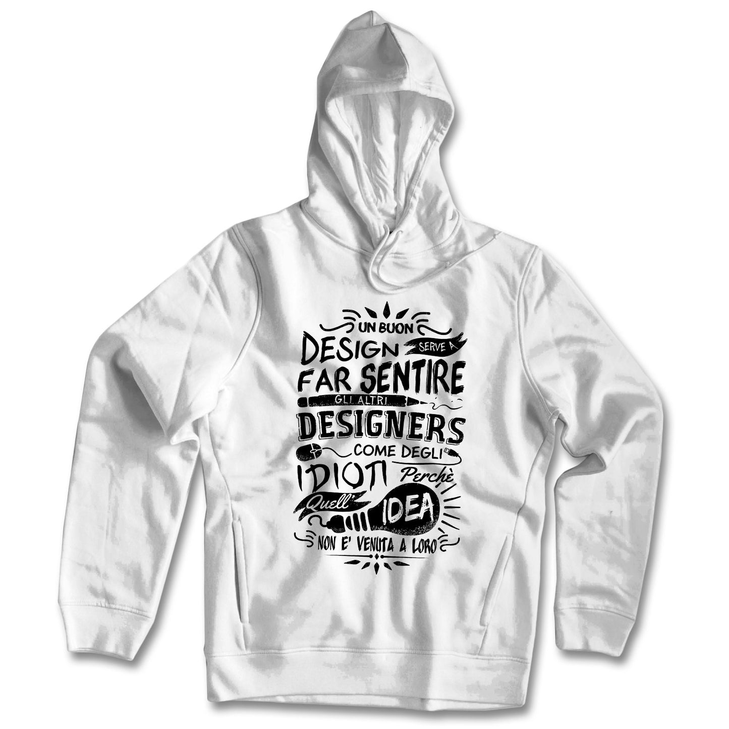Felpa Cappuccio grafico design artista designer