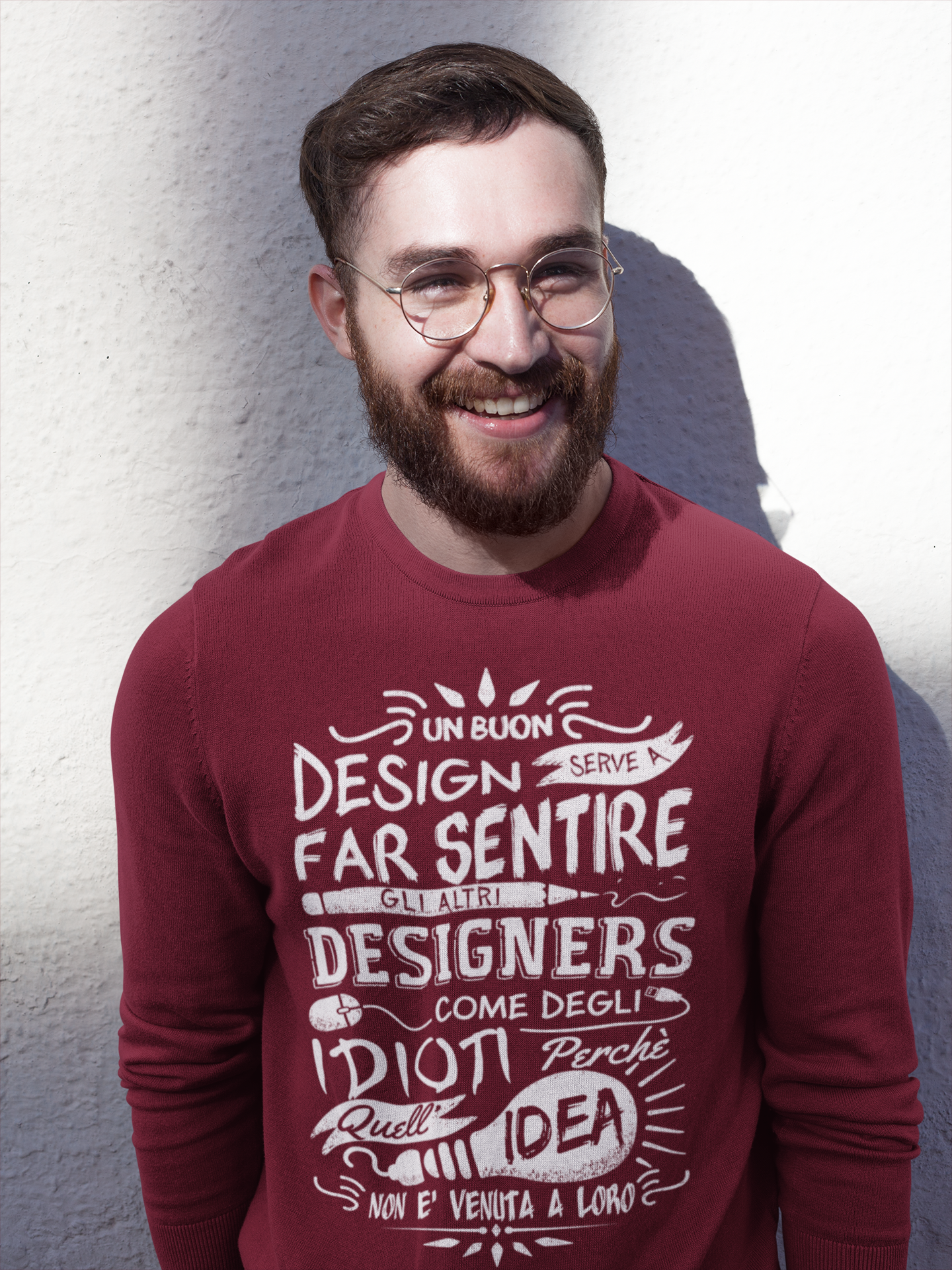Felpa Girocollo grafico design artista designer