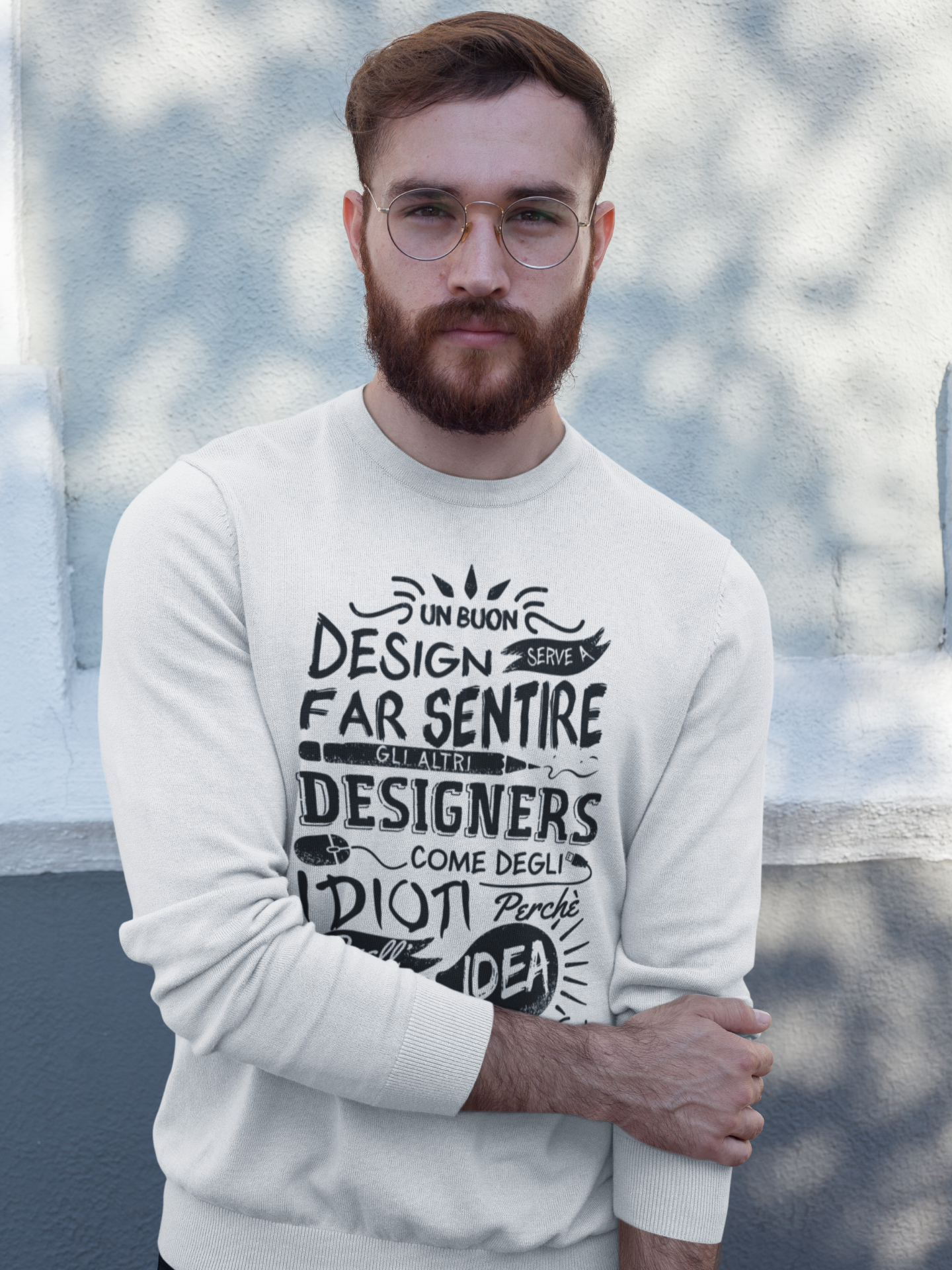 Felpa Girocollo grafico design artista designer