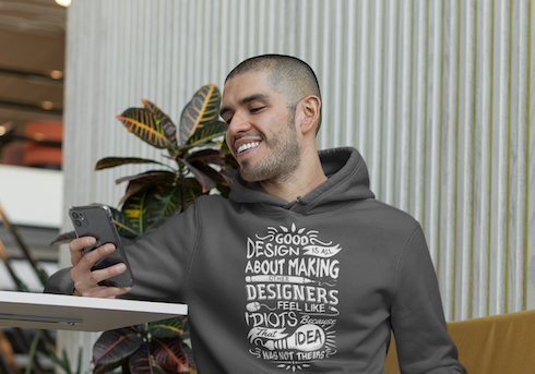 Felpa Cappuccio artista designer grafico design