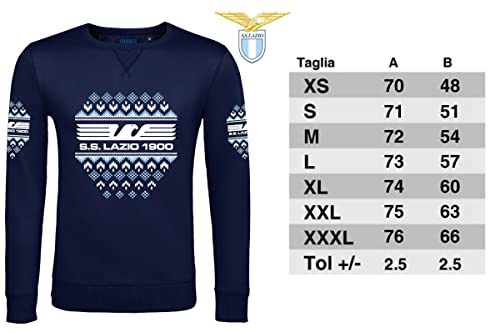 S.S. Lazio Felpa Uomo Girocollo Licenza Ufficiale Idea Regalo