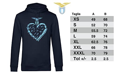 Felpa Cappuccio Lazio Prodotto Ufficiale Grafica Firme Calciatori