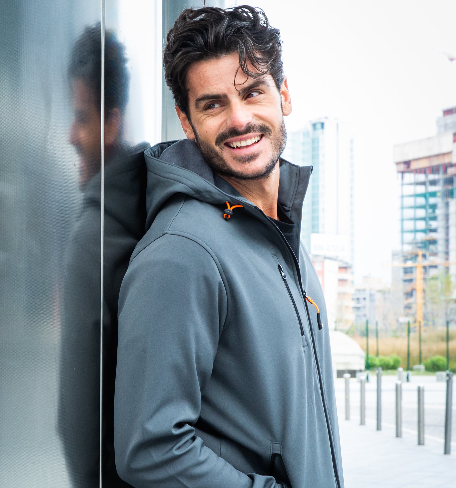 Giubbotto Uomo Softshell Impermeabile in Poliestere Elasticizzato