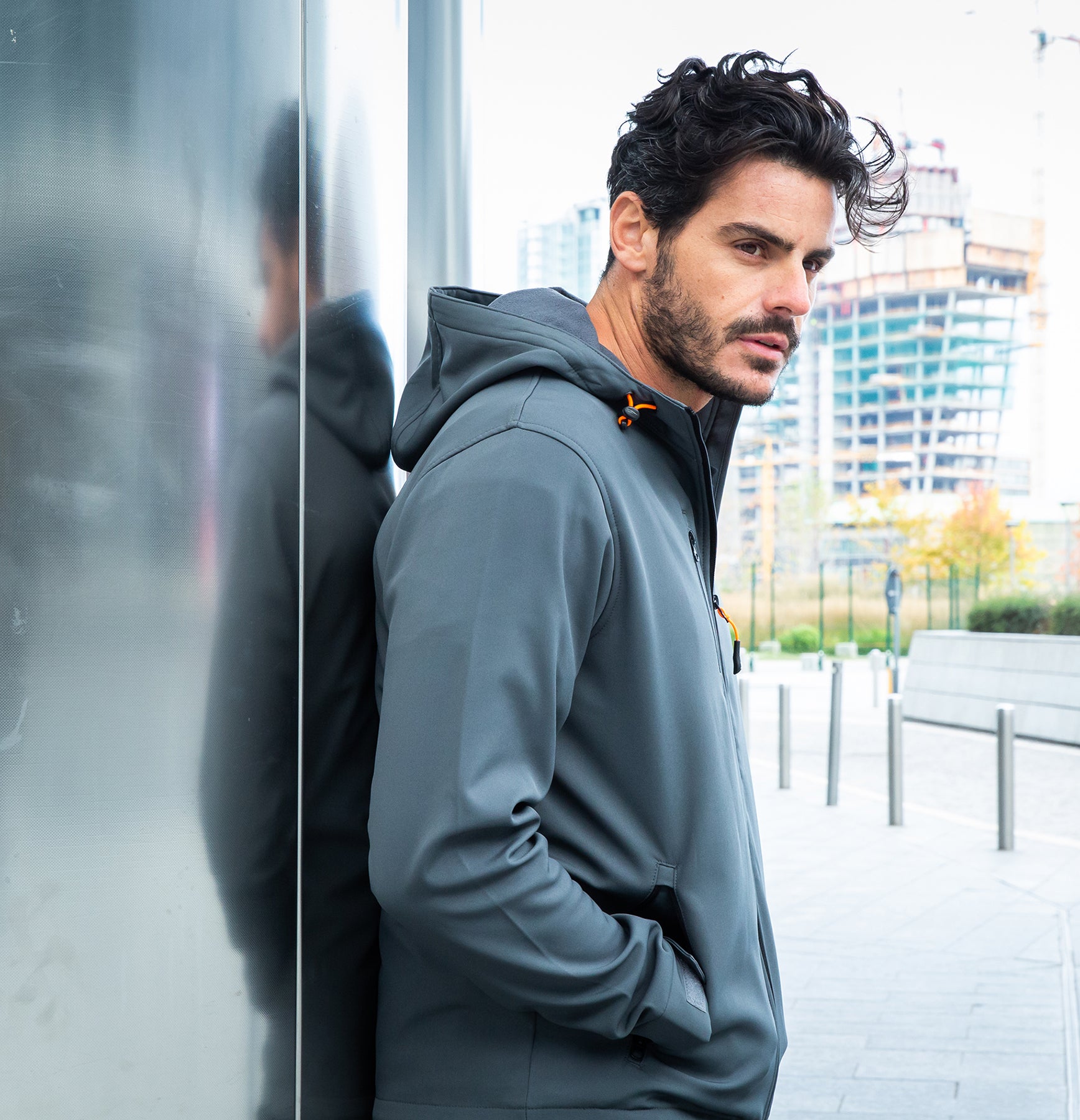 Giubbotto Uomo Softshell Impermeabile in Poliestere Elasticizzato