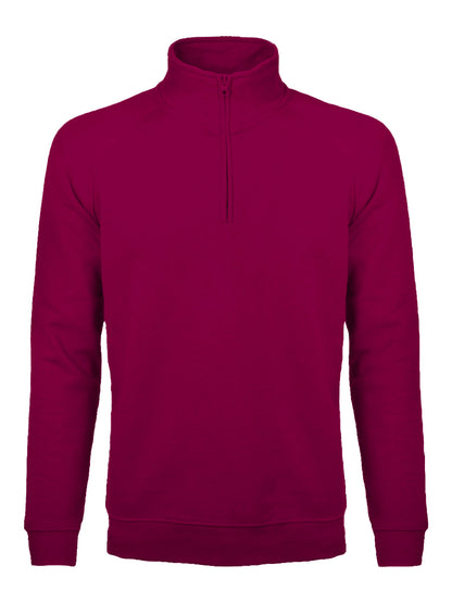Felpa Mezza Zip Uomo Cotone Poliestere da Lavoro Workwear