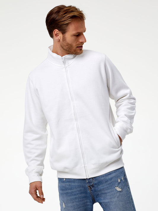 Felpa Collo Alto con Zip Jacket Full-Zip Uomo Cotone Poliestere da Lavoro Workwear