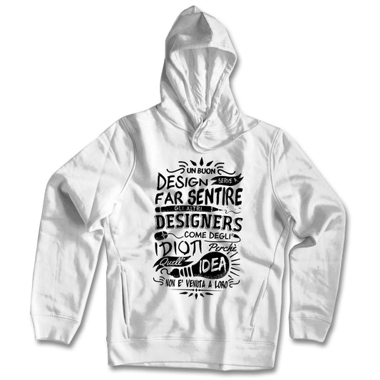 Felpa Cappuccio grafico design artista designer