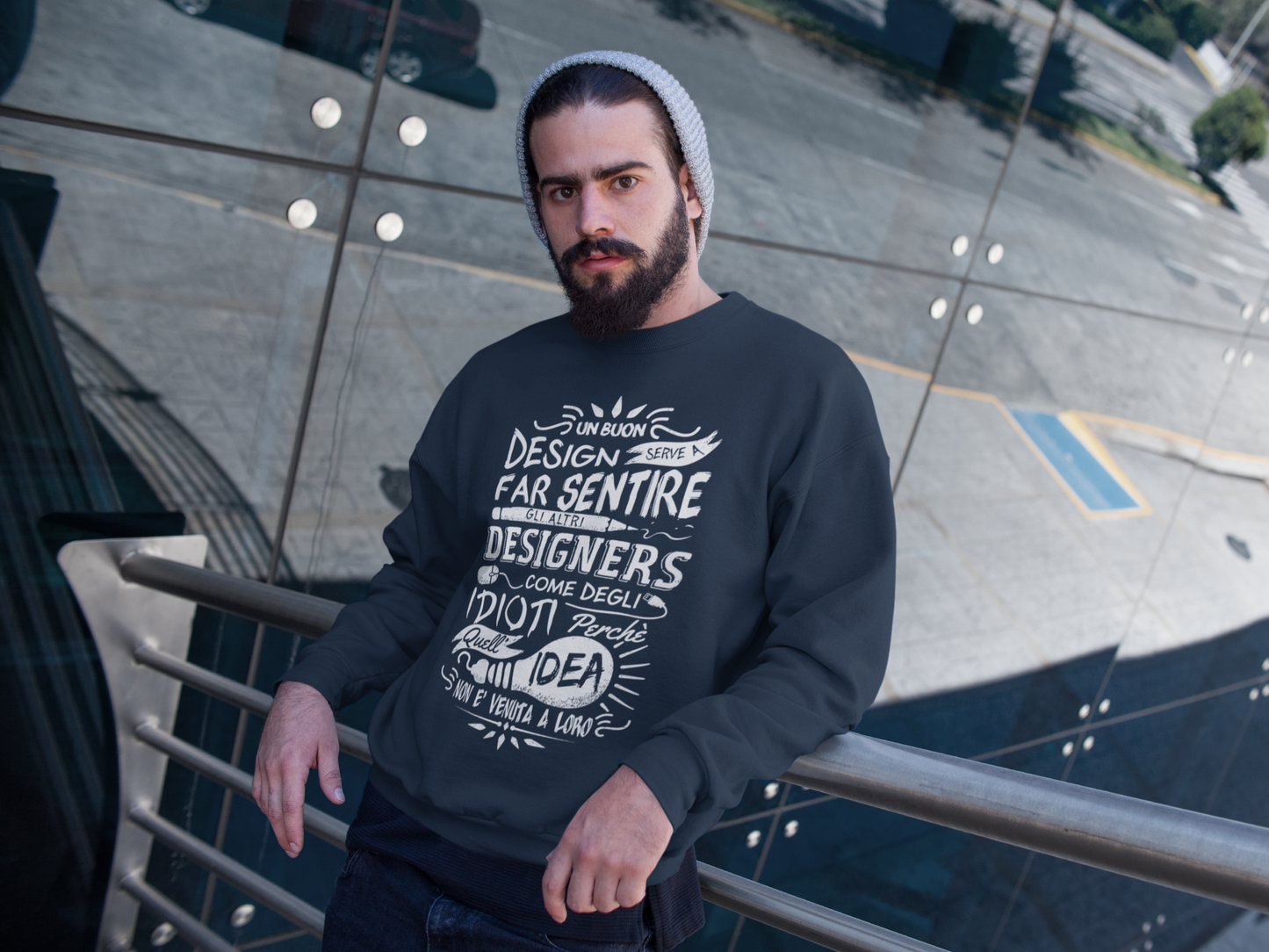Felpa Girocollo grafico design artista designer