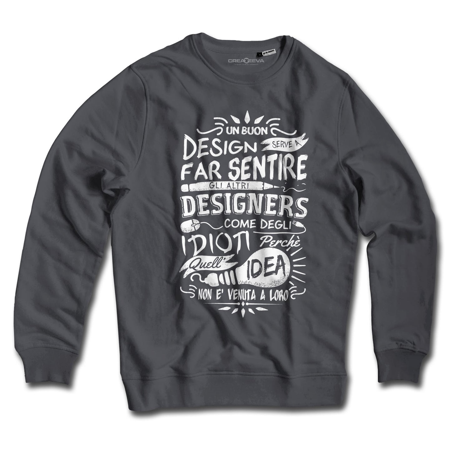 Felpa Girocollo grafico design artista designer