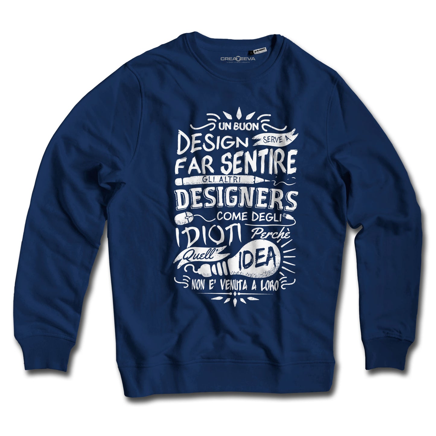 Felpa Girocollo grafico design artista designer