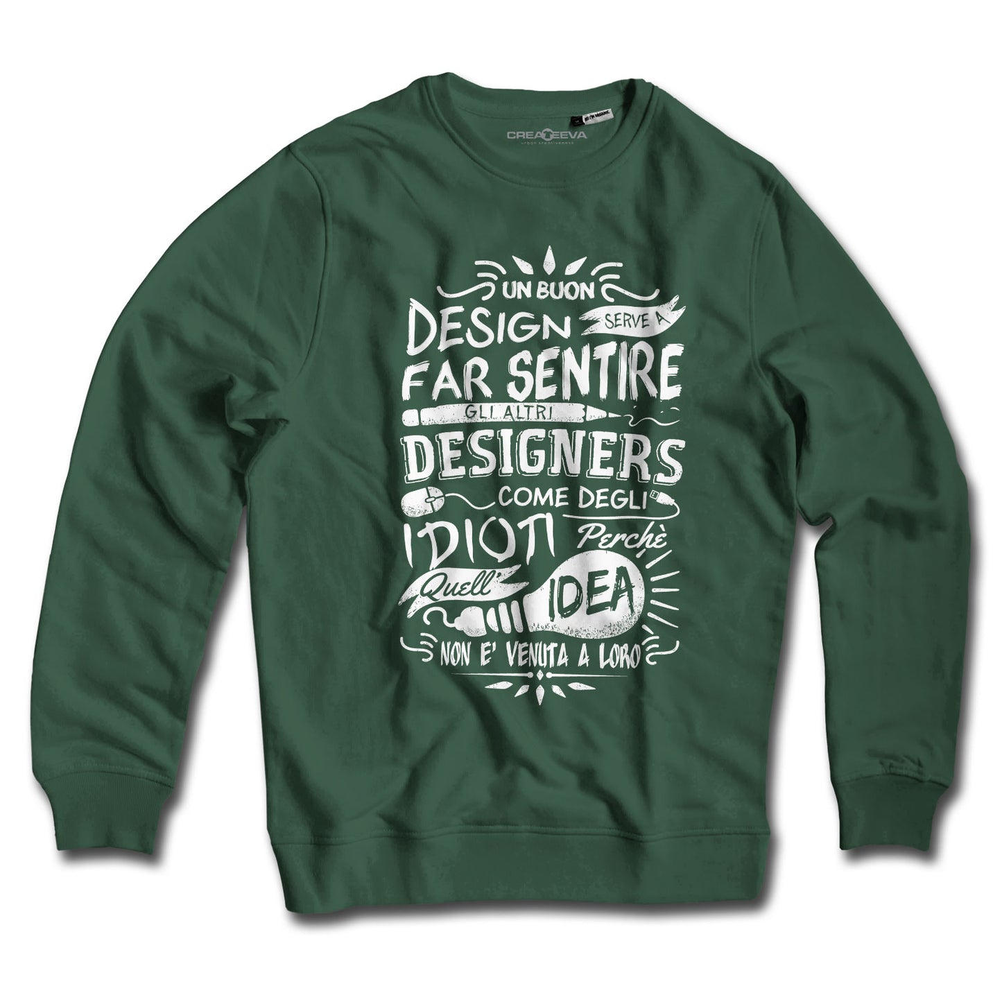 Felpa Girocollo grafico design artista designer