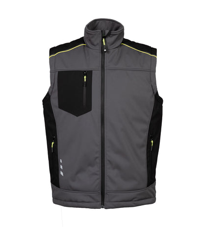 Gilet Imbottito Softshell da Lavoro in Poliestere Elasticizzato Workwear