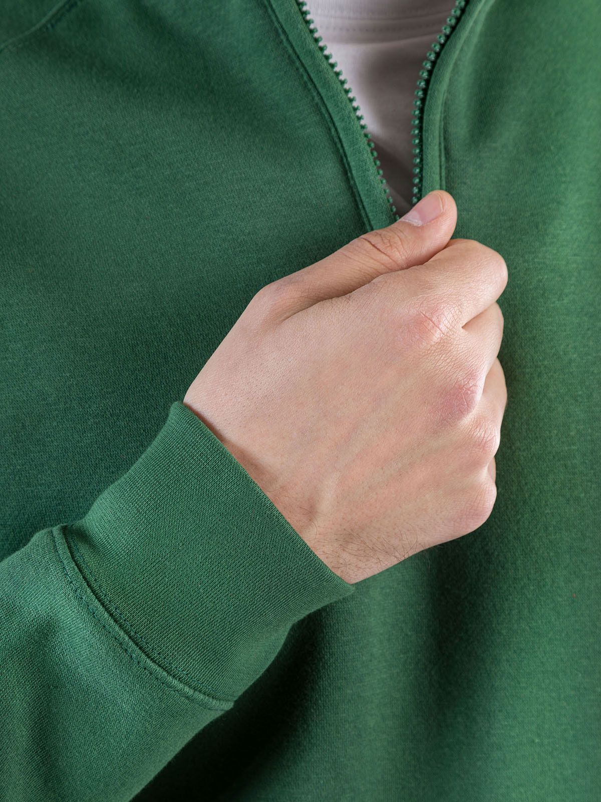 Felpa Mezza Zip Uomo Cotone Poliestere