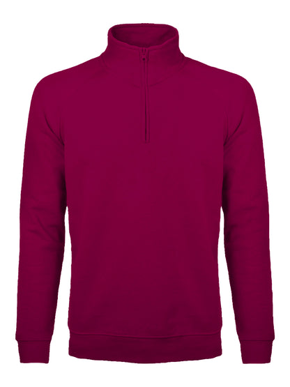 Felpa Mezza Zip Uomo Cotone Poliestere