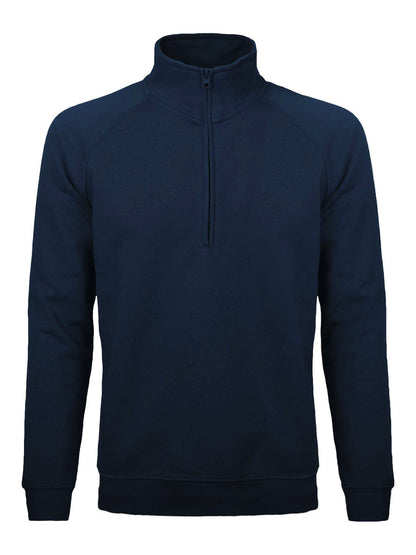 Felpa Mezza Zip Uomo Cotone Poliestere