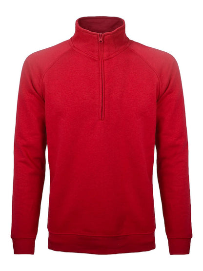 Felpa Mezza Zip Uomo Cotone Poliestere