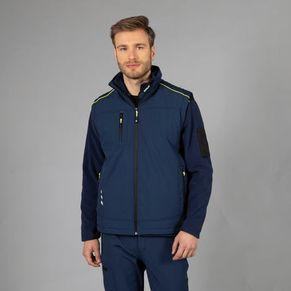 Gilet Imbottito Softshell da Lavoro in Poliestere Elasticizzato Workwear