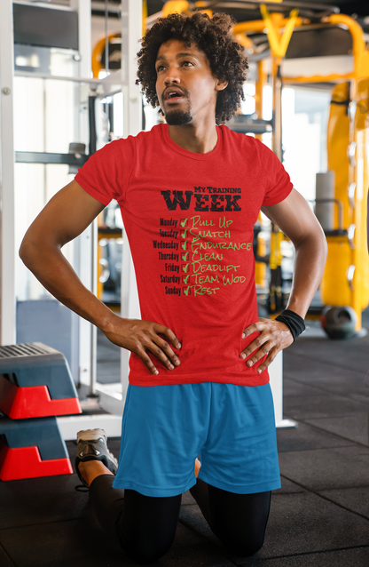 T-shirt Body Builder Crossfitter Maglia workout plan full week