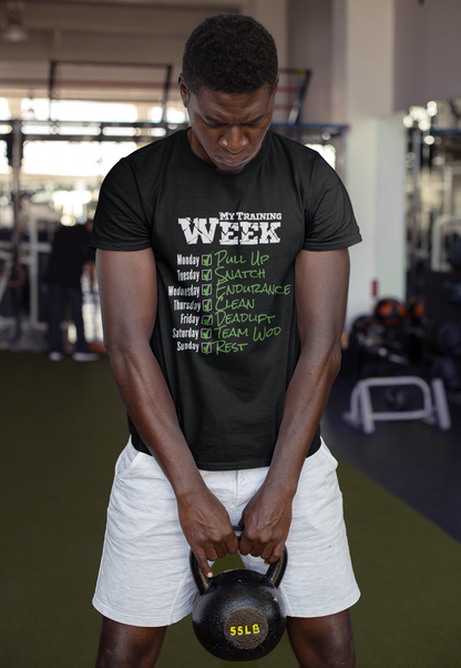 T-shirt Body Builder Crossfitter Maglia workout plan full week
