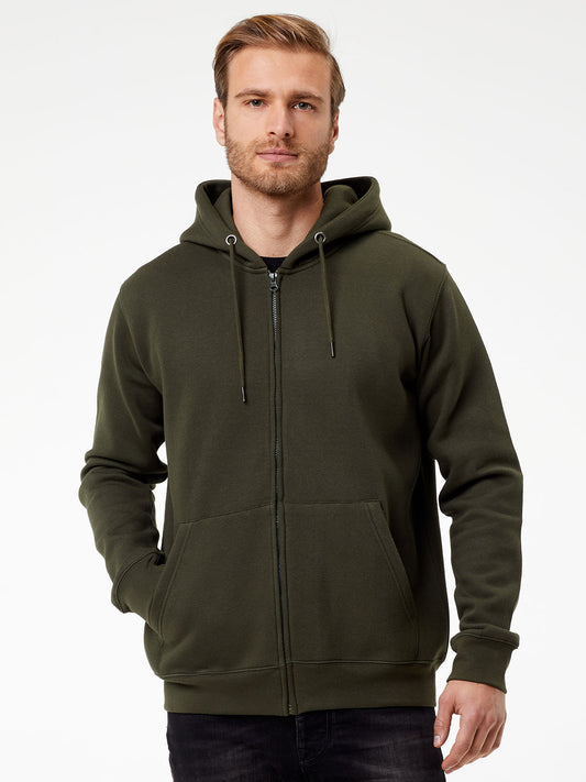 Felpa Cappuccio con Full-Zip Uomo Cotone Poliestere