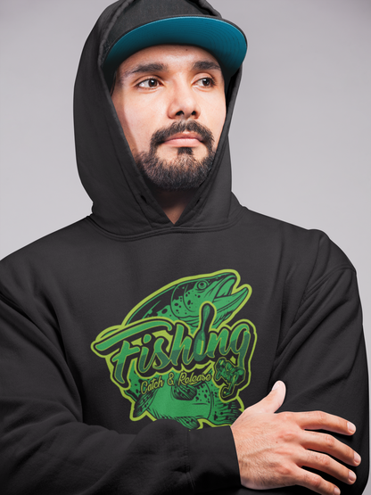 Felpa Cappuccio Pesca Catch & Release