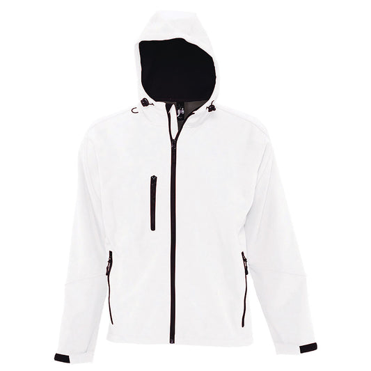 Giacca Uomo da Lavoro Softshell con Cappuccio in Poliestere Elasticizzato Workwear