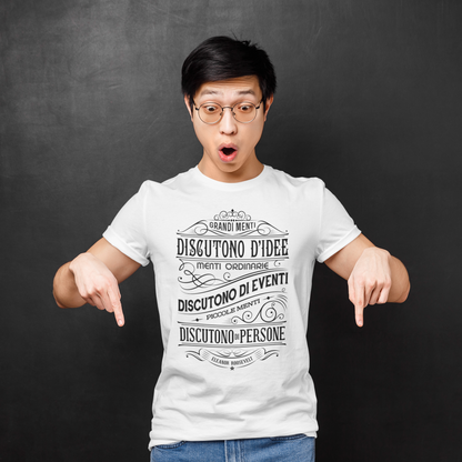 T-shirt Aforisma Eleanor Roosevelt Maglia Grandi Menti Idee