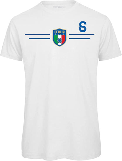 T-shirt giocatori Italia Maglia Europei Nazionale Italiana Mondiali