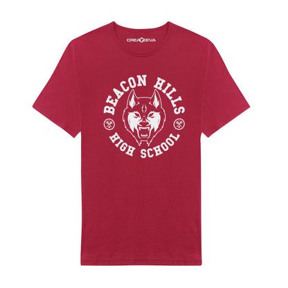 T-shirt High School Beacon Hills Maglia Wolf Stilinski Lahey McCall - donna