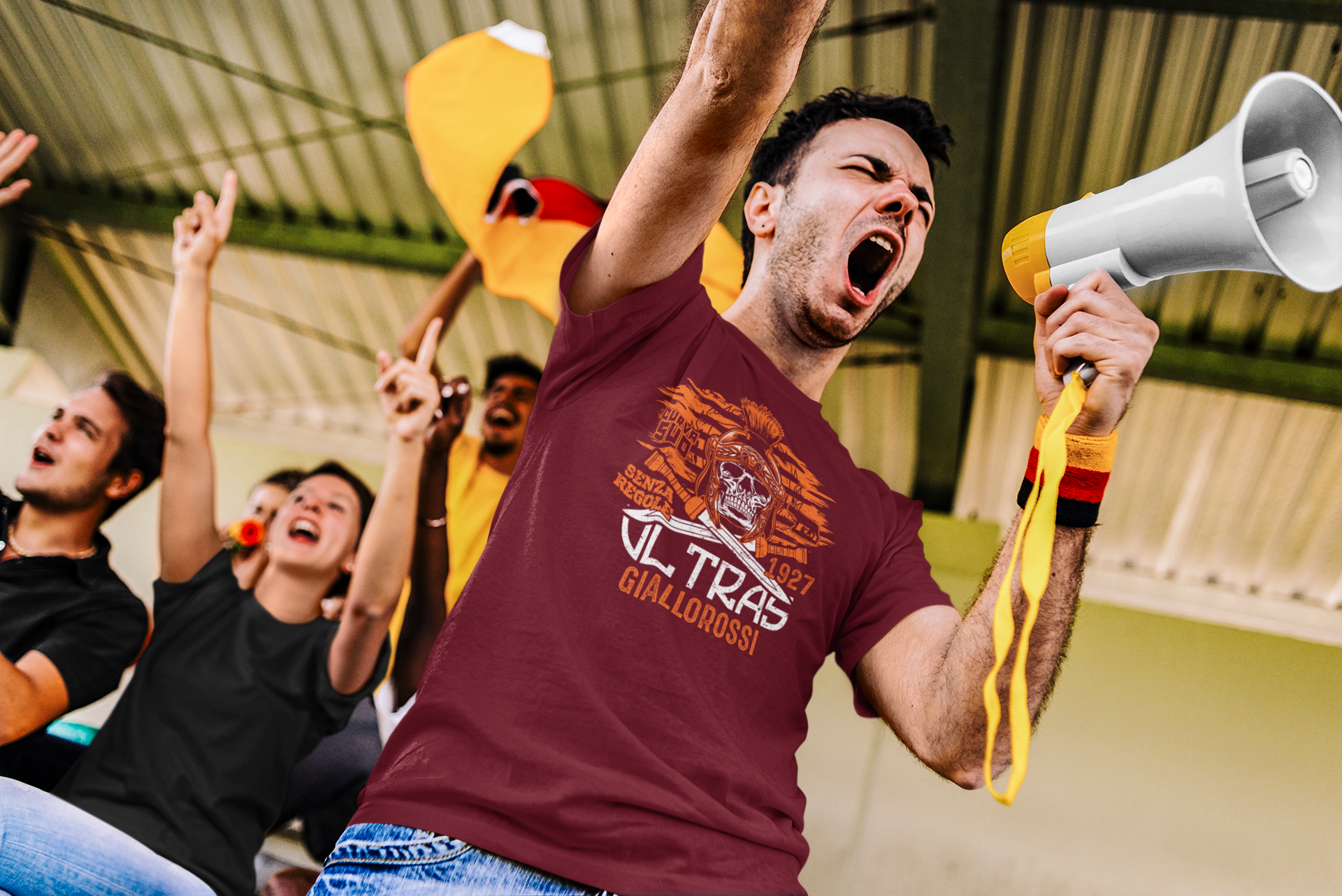 Maglietta Ultras Personalizzata - 100% Cotone Pettinato, Taglie S-XXL (Inviare Messaggio Con Taglia) - Stampata In Italia, Idea Regalo Compleanno